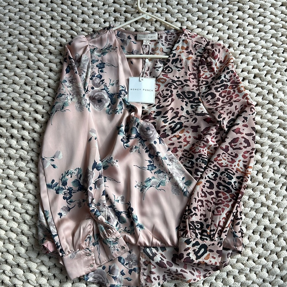 VICI COLLECTION MIXED PRINT BLOUSE [S]